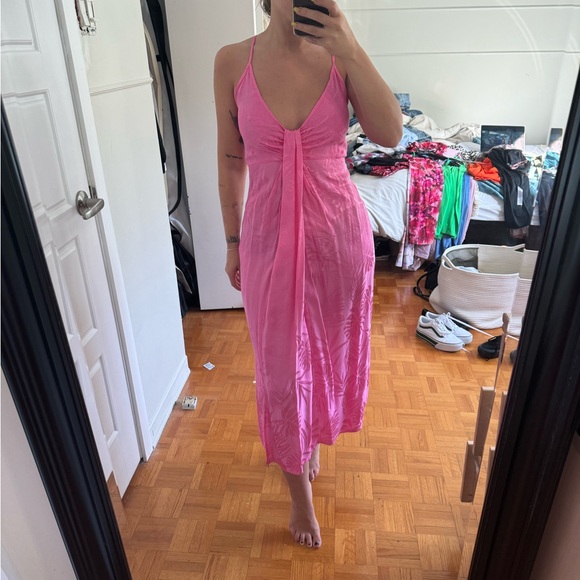 Pink midi dress - Picture 1 of 5